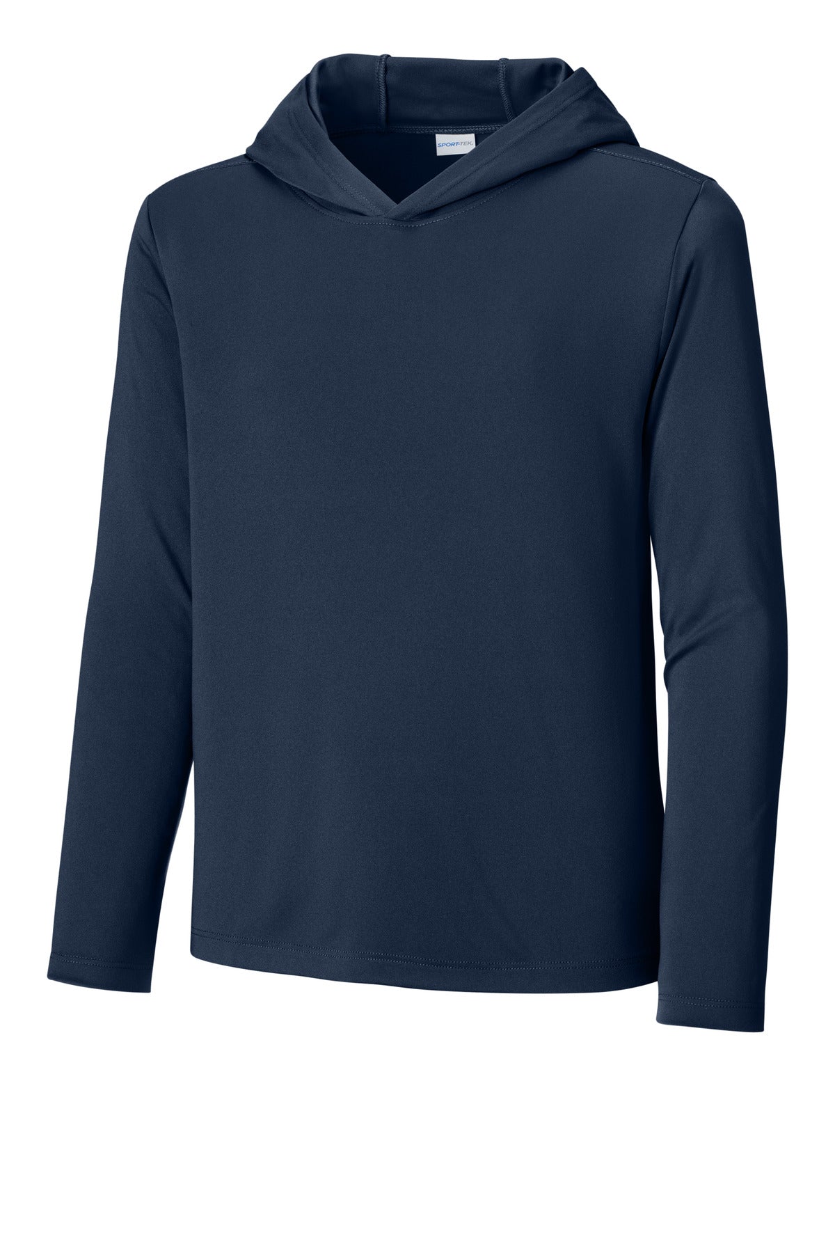 Sport-Tek Youth Posi-UV Pro Long Sleeve Hoodie YST420LSH in True Navy