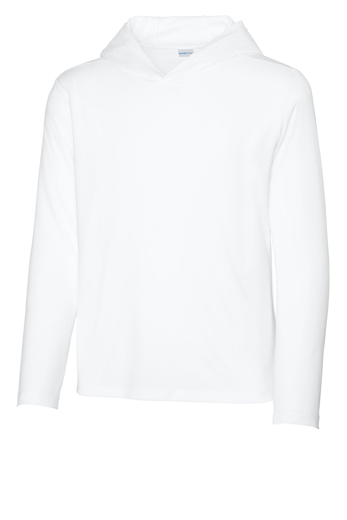 Sport-Tek Youth Posi-UV Pro Long Sleeve Hoodie YST420LSH in White