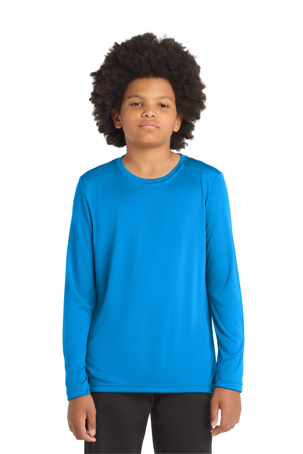 Sport-Tek  Youth Posi-UV Pro Long Sleeve Tee. YST420LS in Sapphire