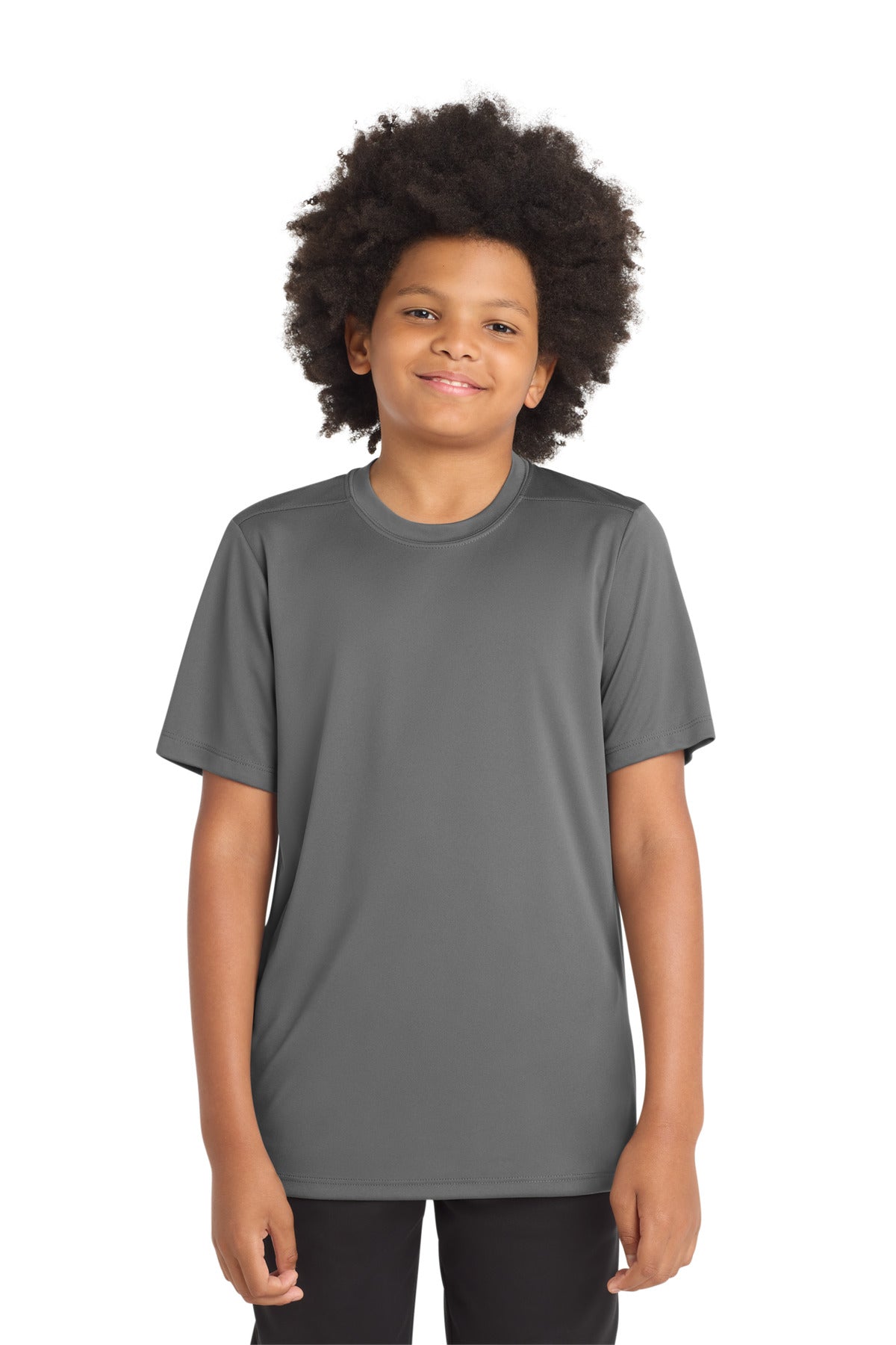 Sport-Tek  Youth Posi-UV Pro Tee. YST420 in Dark Smoke Grey