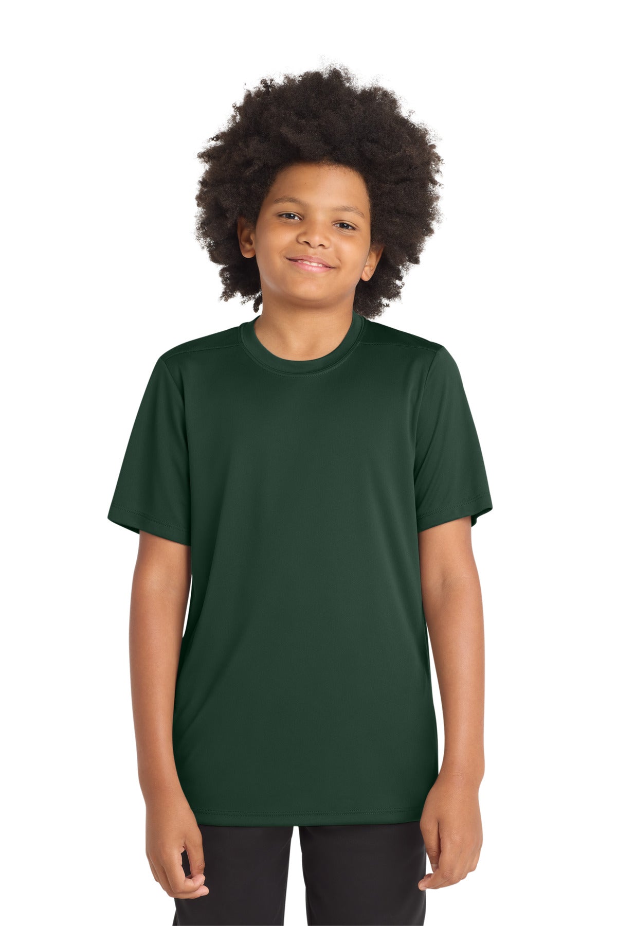 Sport-Tek  Youth Posi-UV Pro Tee. YST420 in Forest Green
