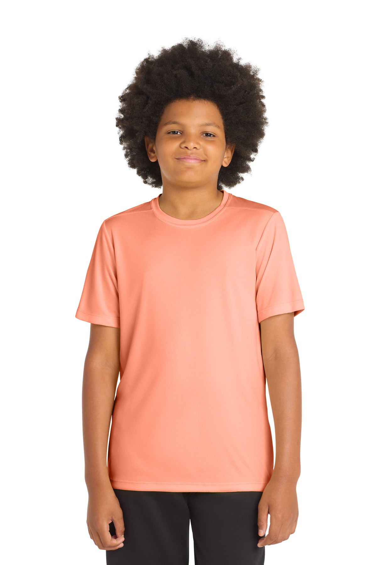 Sport-Tek  Youth Posi-UV Pro Tee. YST420 in Soft Coral