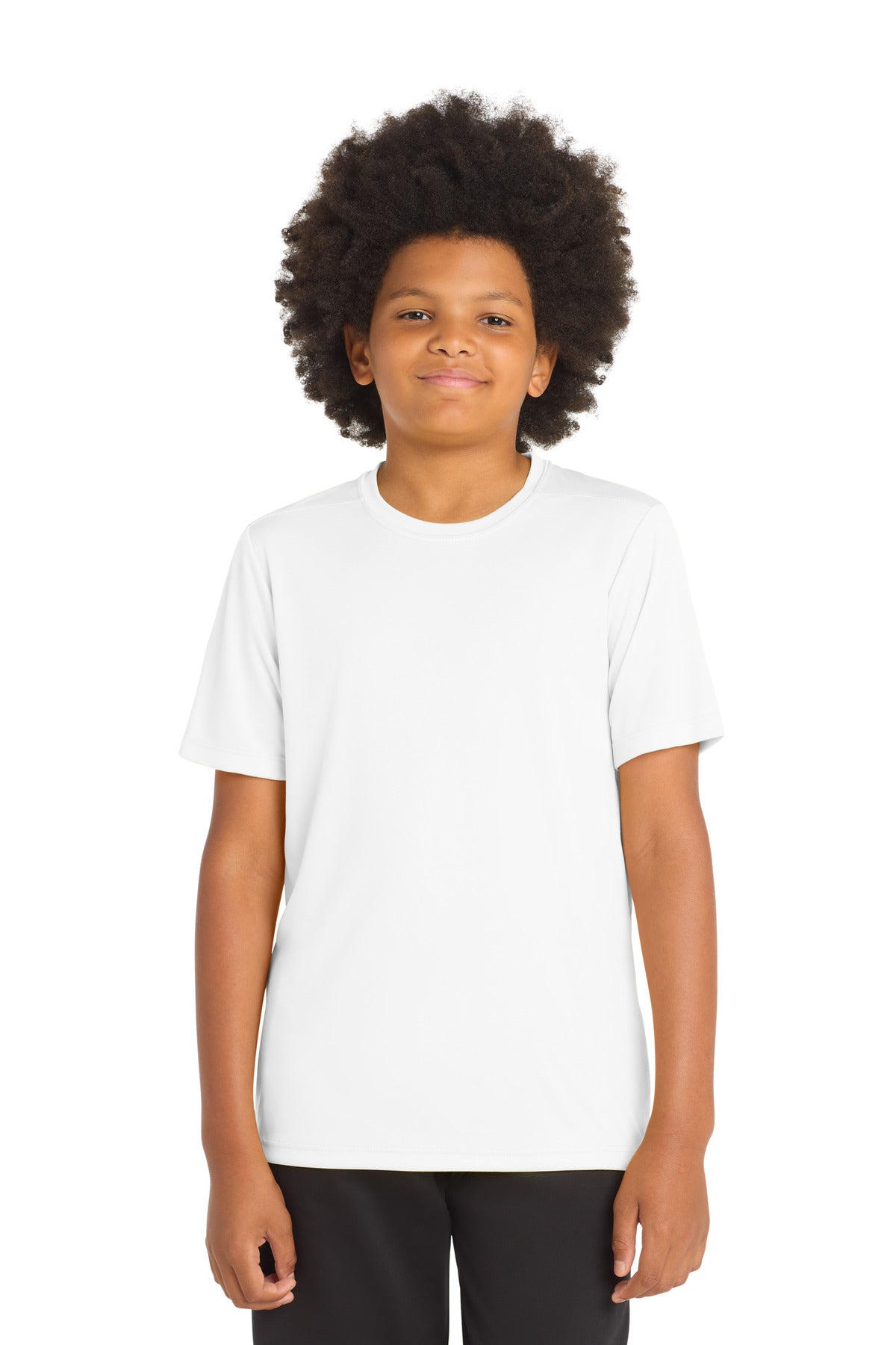 Sport-Tek  Youth Posi-UV Pro Tee. YST420 in White