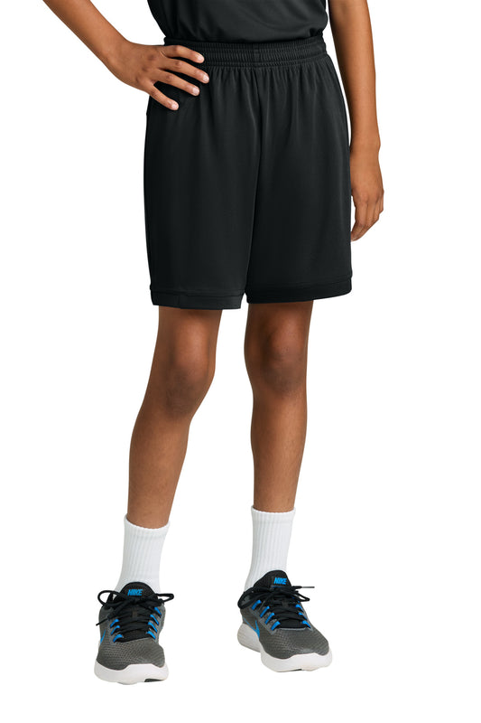 Sport-Tek Youth Club 5  Short YST4420 in Black/ Black