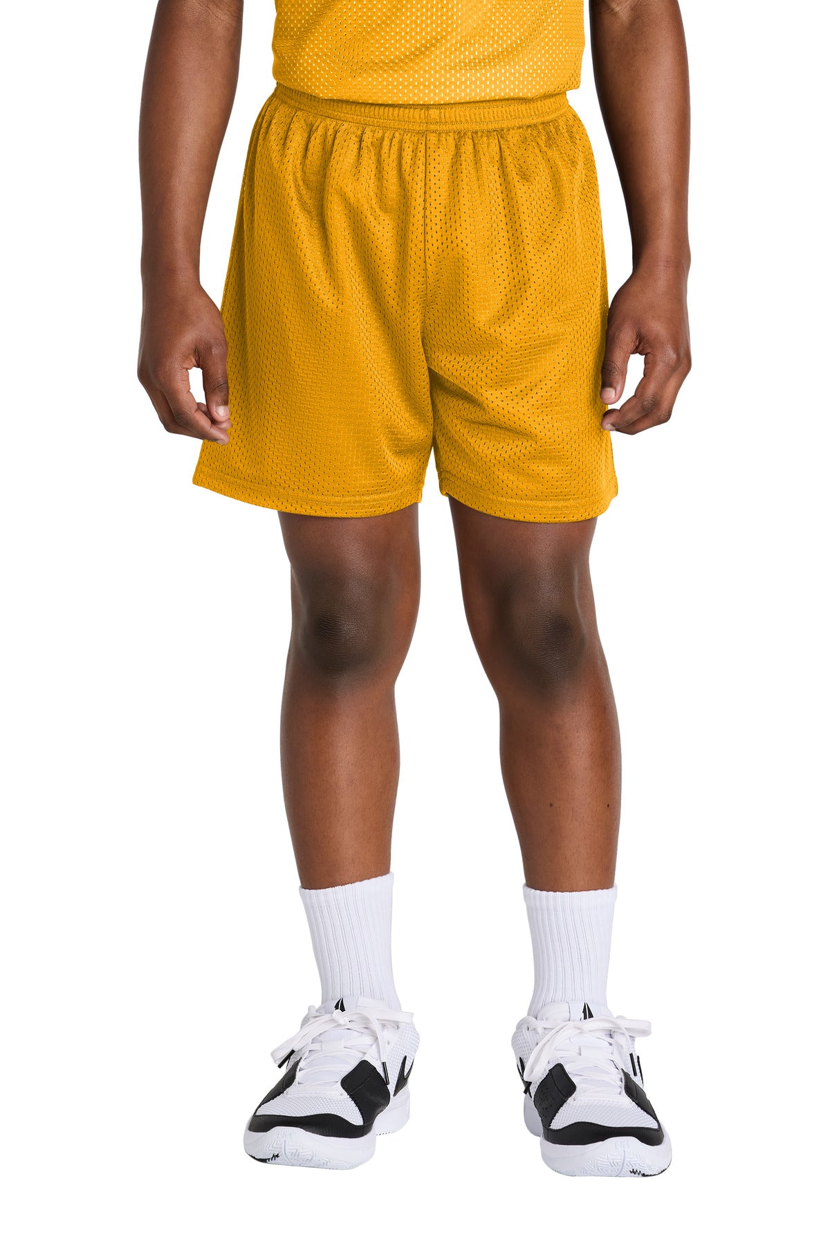 Sport-Tek Youth PosiCharge Mesh 5  Short YST5100 in Gold