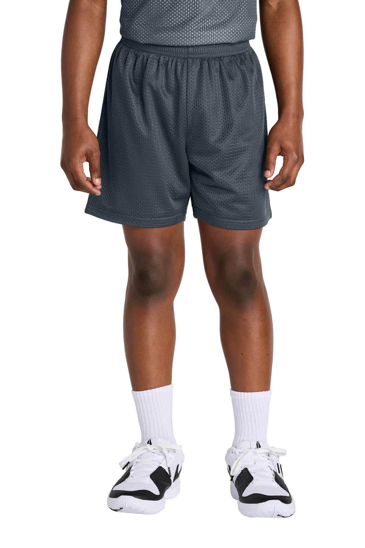 Sport-Tek Youth PosiCharge Mesh 5  Short YST5100 in Iron Grey