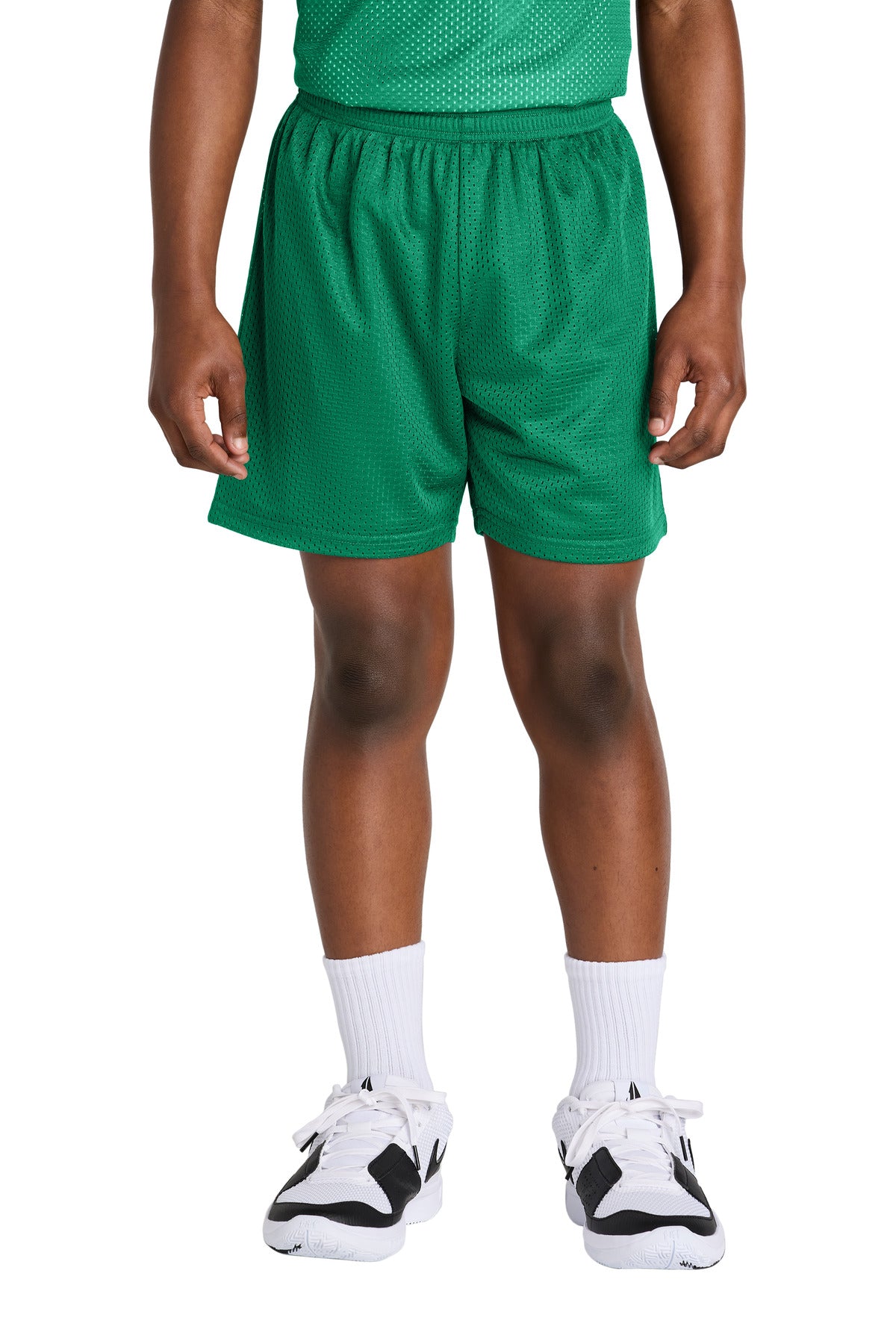 Sport-Tek Youth PosiCharge Mesh 5  Short YST5100 in Kelly Green