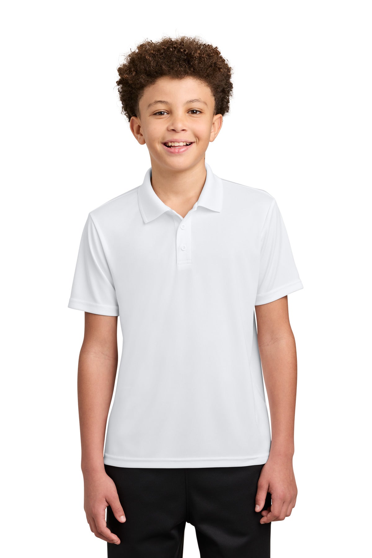 Sport-Tek Youth Competitor Polo YST550 in White