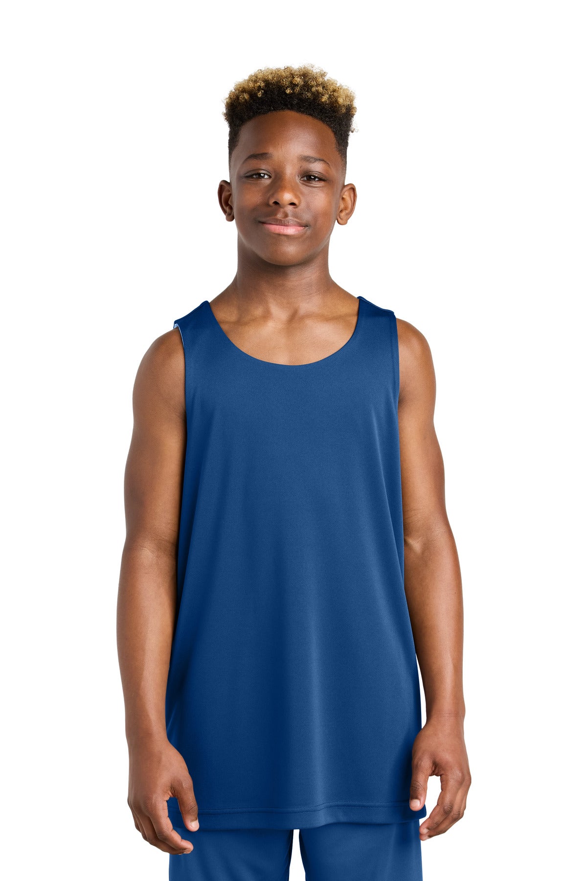 Sport-Tek Youth PosiCharge Competitor Rev Tank YST551 in True Royal/ White