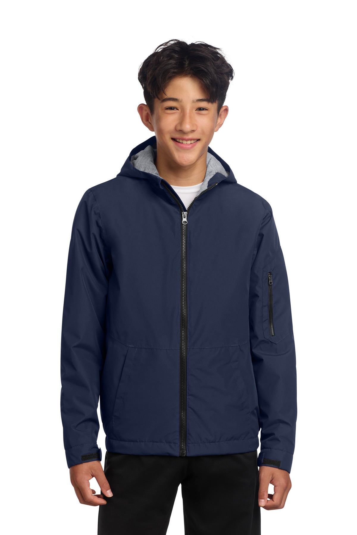 Sport-Tek Youth Waterproof Insulated Jacket YST56 in True Navy