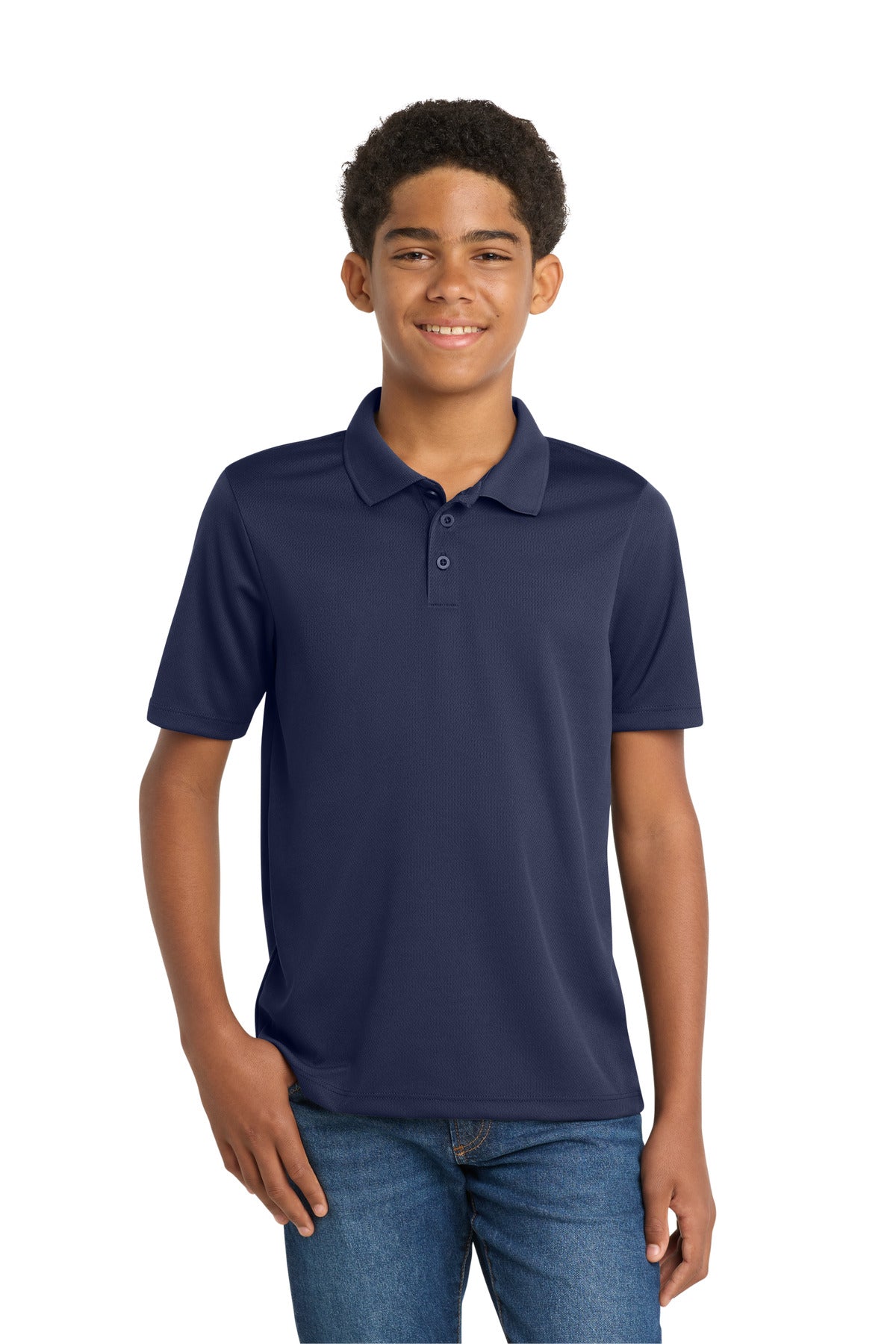 Sport-Tek Youth PosiCharge RacerMesh Polo. YST640 in True Navy