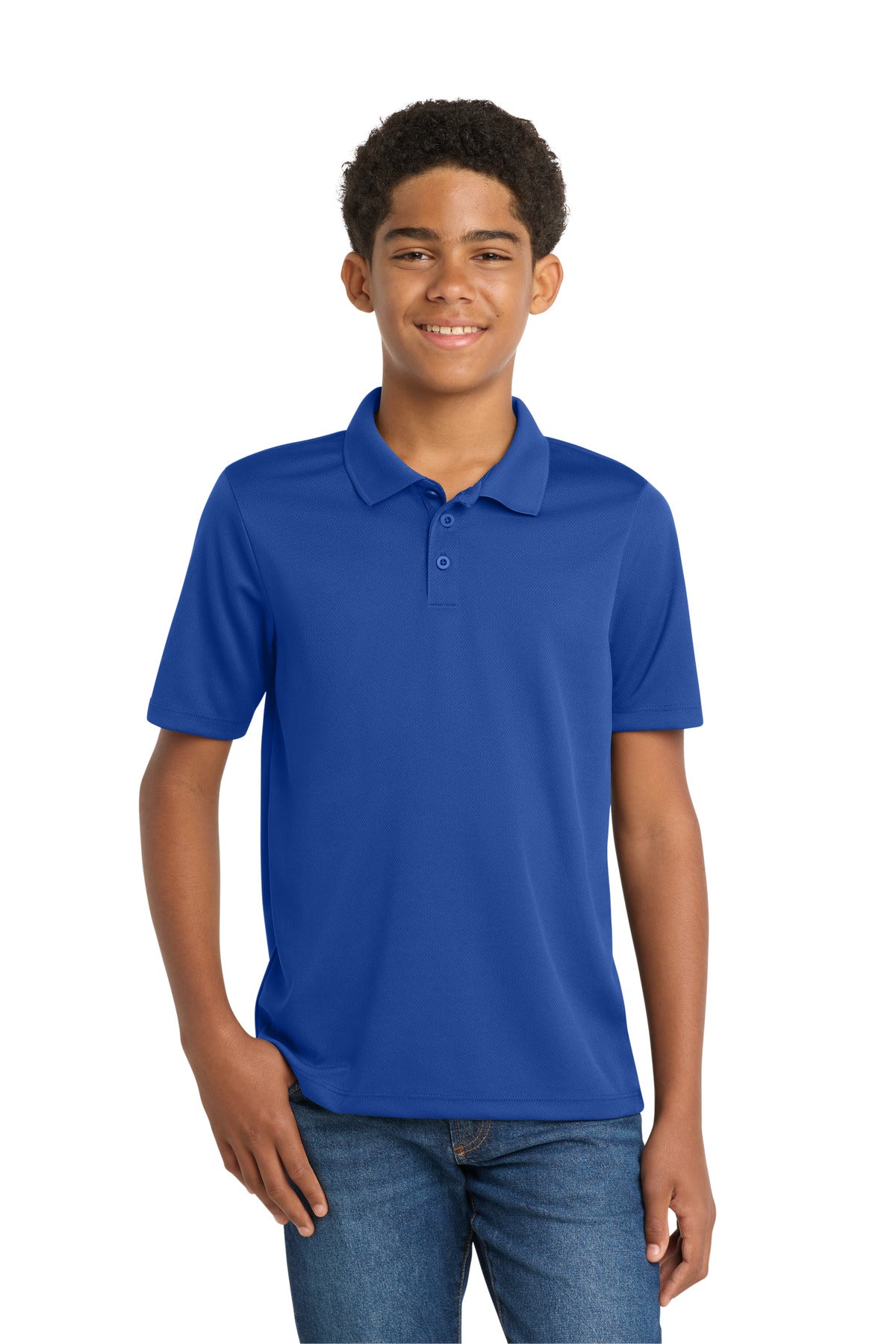 Sport-Tek Youth PosiCharge RacerMesh Polo. YST640 in True Royal