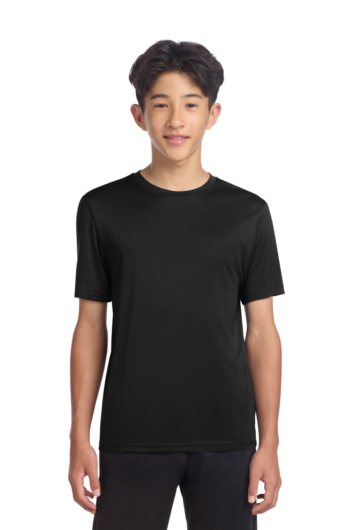 Sport-Tek Youth PosiCharge Re-Compete Tee YST720 in Black