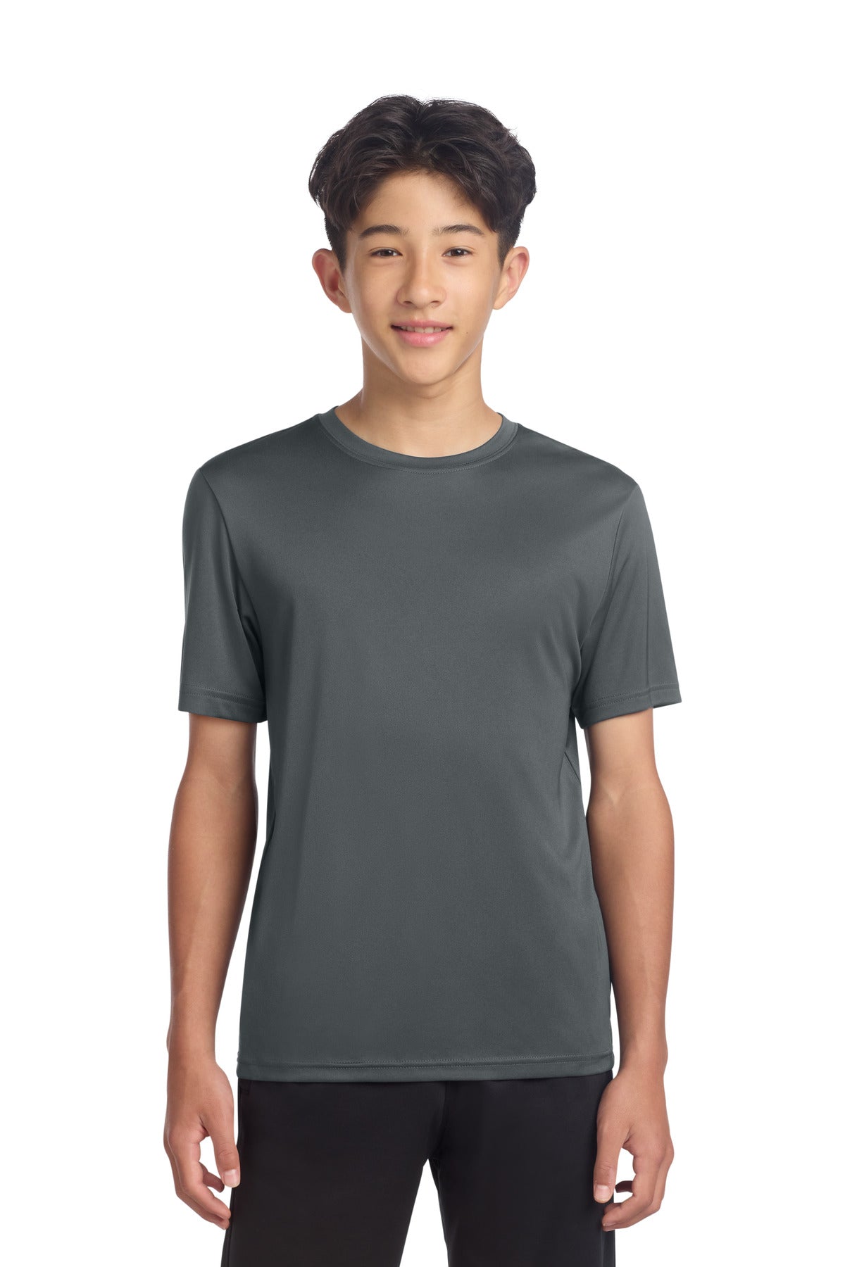 Sport-Tek Youth PosiCharge Re-Compete Tee YST720 in Iron Grey