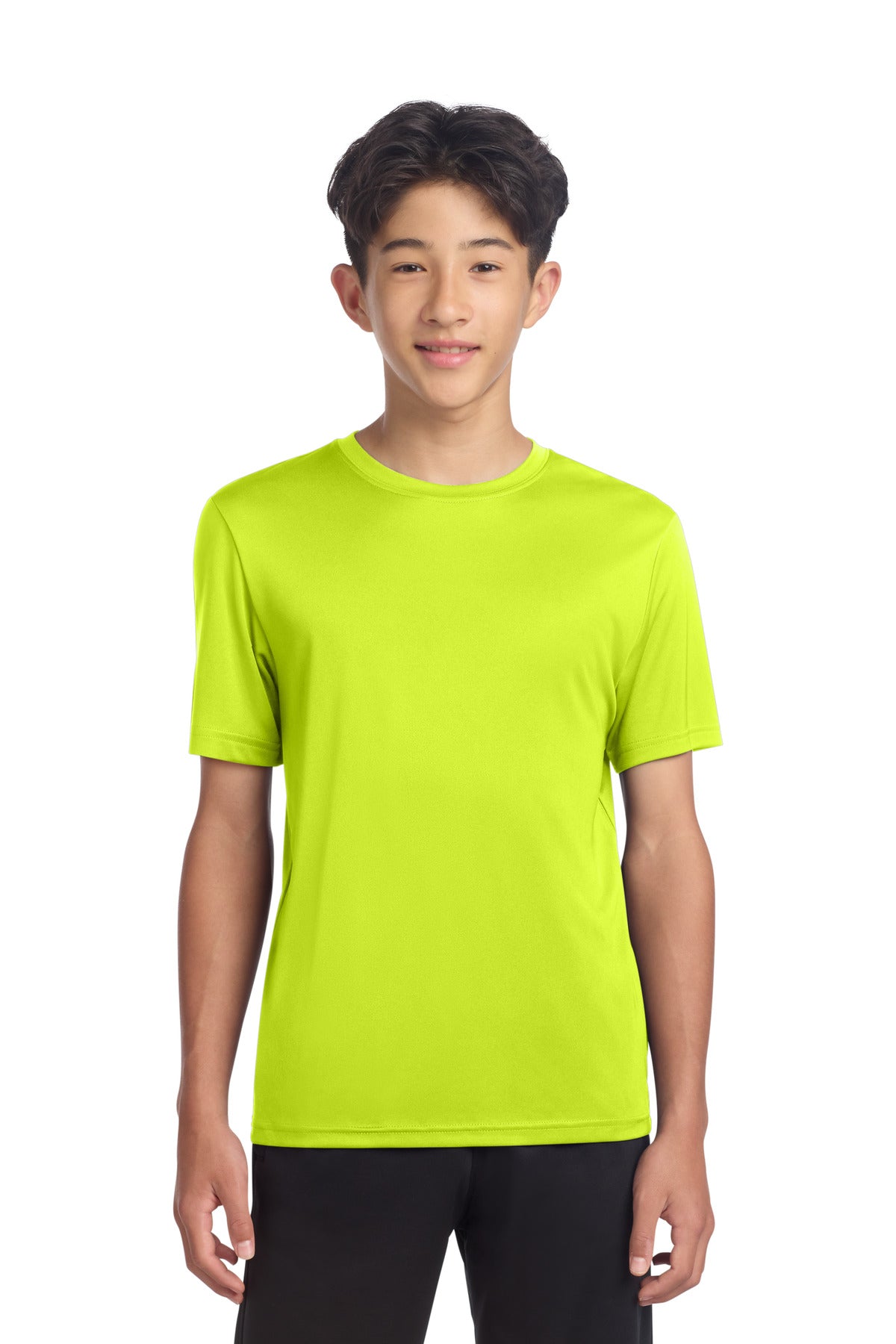Sport-Tek Youth PosiCharge Re-Compete Tee YST720 in Neon Yellow