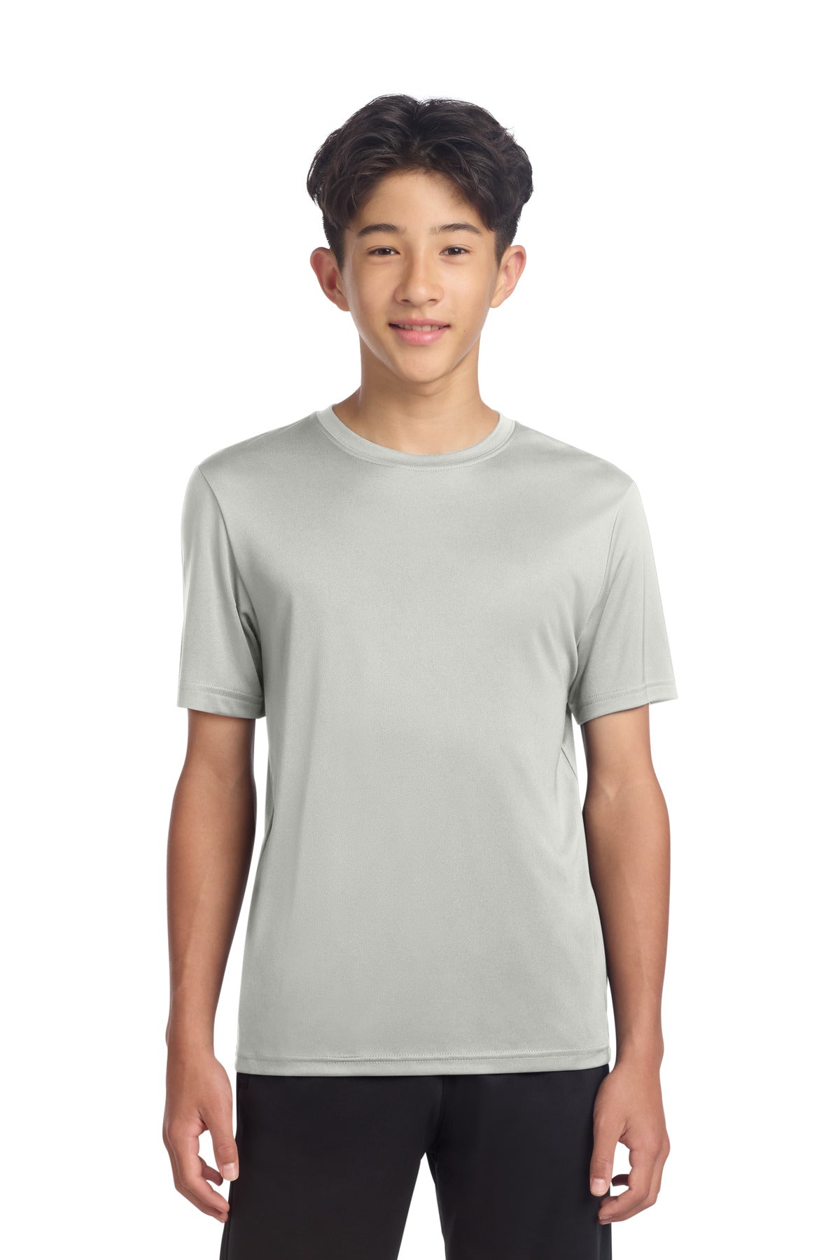 Sport-Tek Youth PosiCharge Re-Compete Tee YST720 in Silver