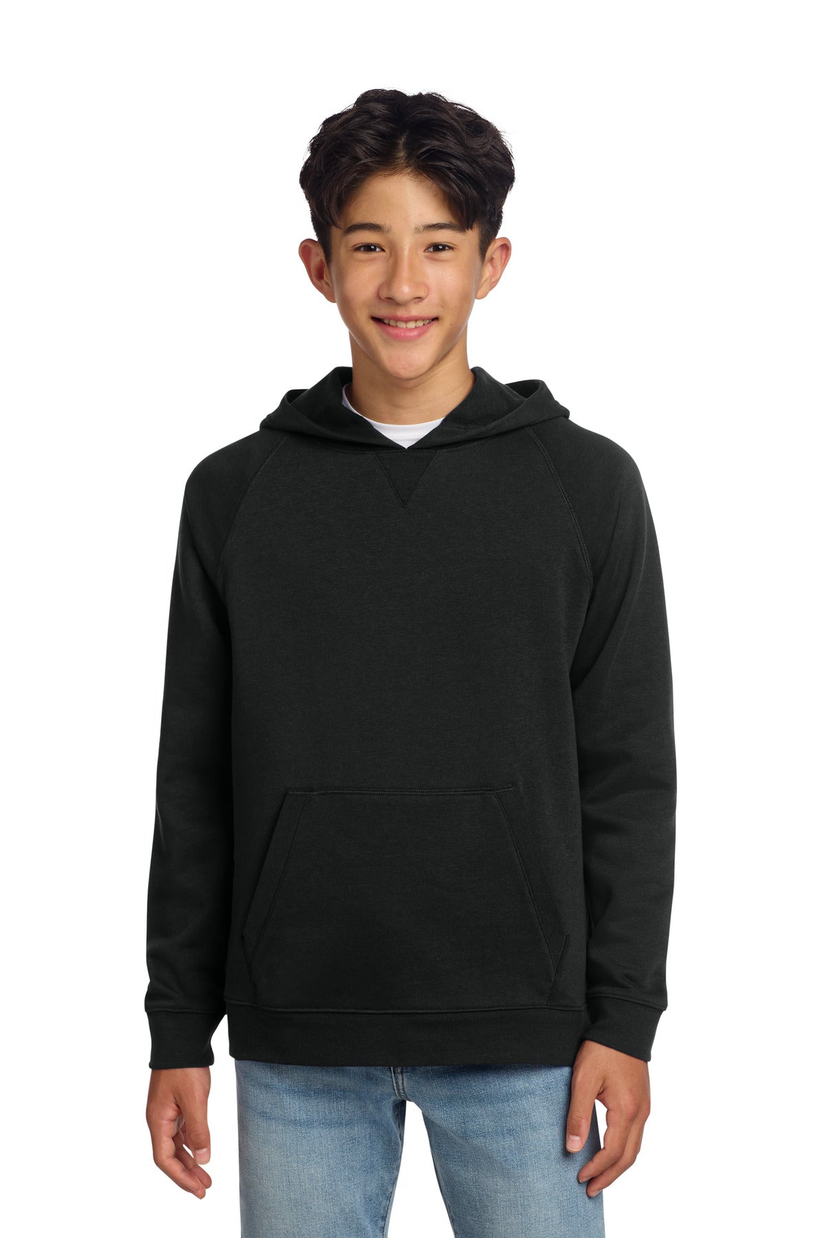 Sport-Tek Youth Drive Fleece Pullover Hoodie YSTF200 in Black
