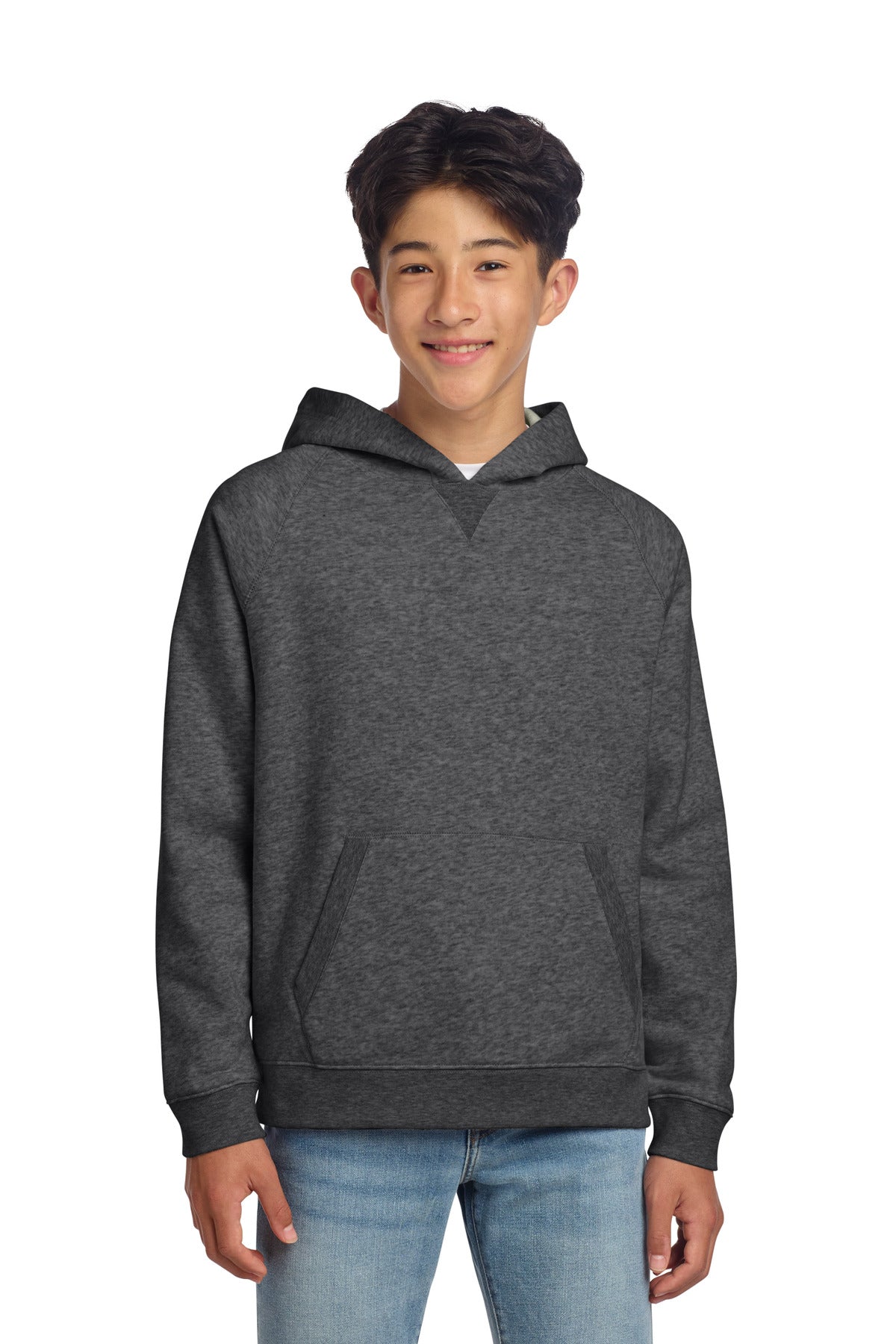 Sport-Tek Youth Drive Fleece Pullover Hoodie YSTF200 in Graphite Heather