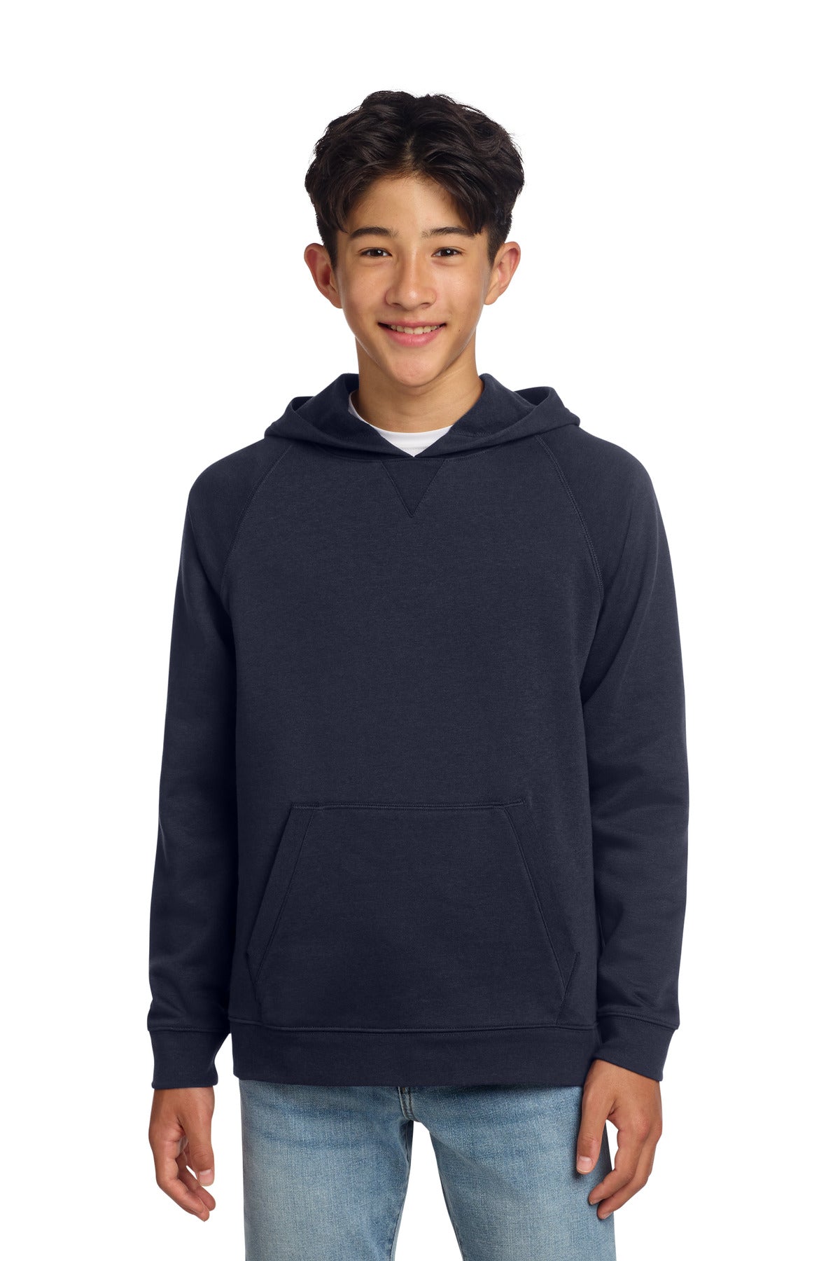 Sport-Tek Youth Drive Fleece Pullover Hoodie YSTF200 in True Navy